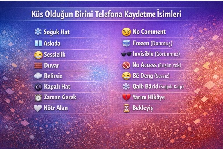 küs olduğun birini telefona kaydetme karışık