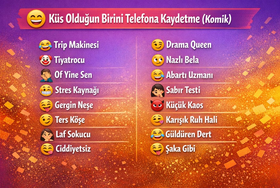 küs olduğun birini telefona kaydetme