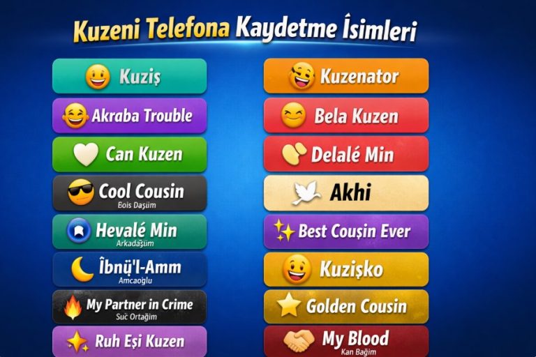 kuzeni telefona kaydetme
