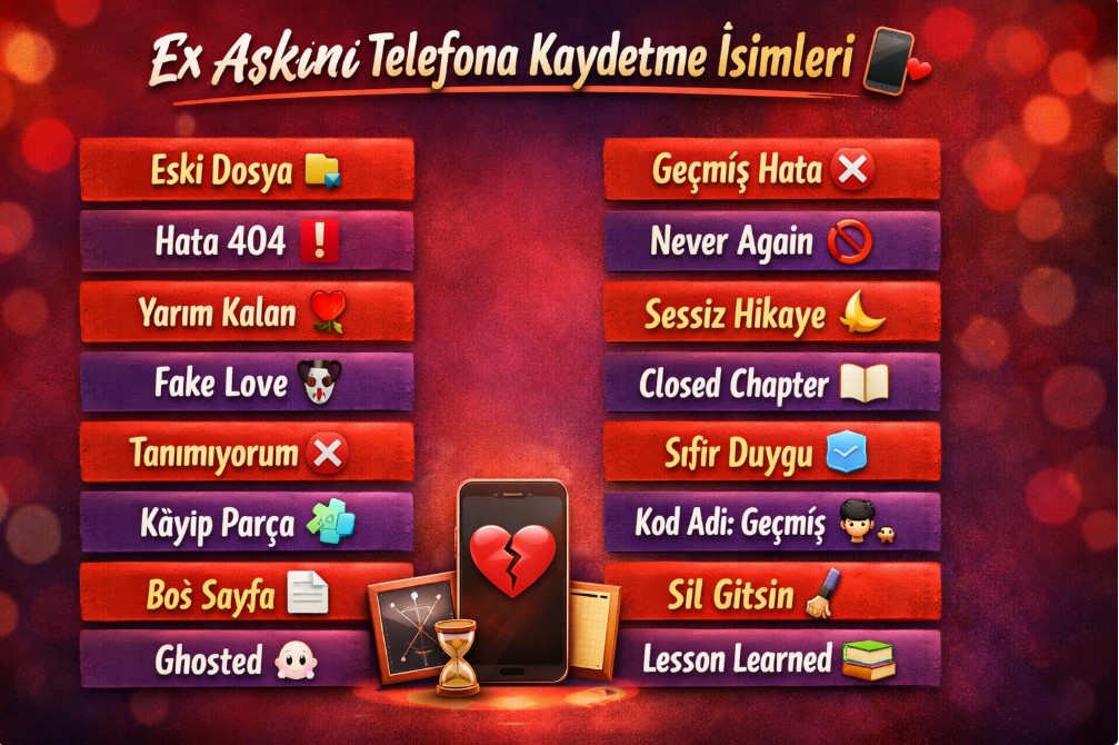 ex aşkını telefona kaydetme isimleri